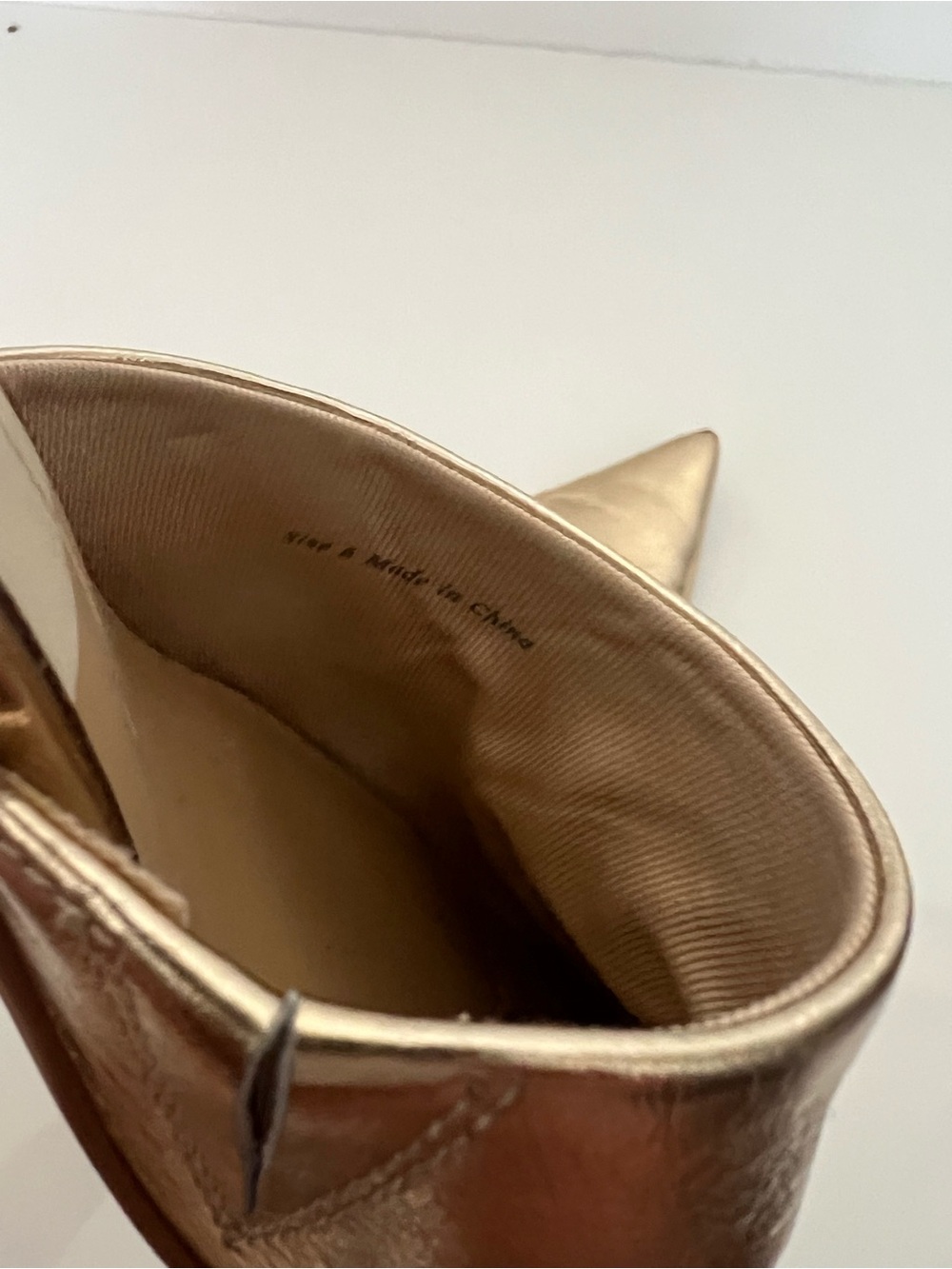 Dolce Vita Lexy Heeled Sandals Metallic Gold Leather Kitten Heel Mules US 6 $130 - Picture 10 of 11
